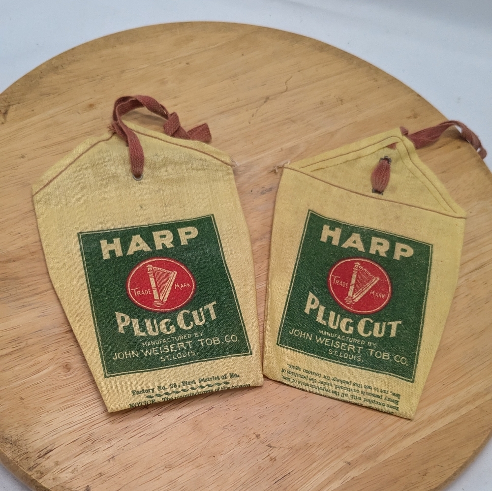 2 Harp Plug Cloth Tobacco Bags